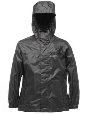 Regatta Kids Pack-It Waterproof Jacket - Black
